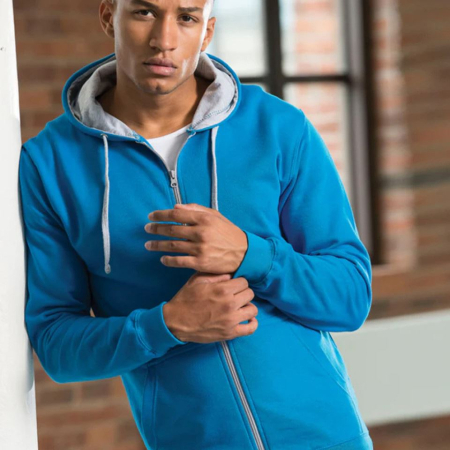 JH053 Contrast Zip Hoodie image 1