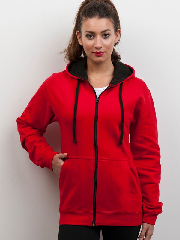 JH053 Contrast Zip Hoodie image 5