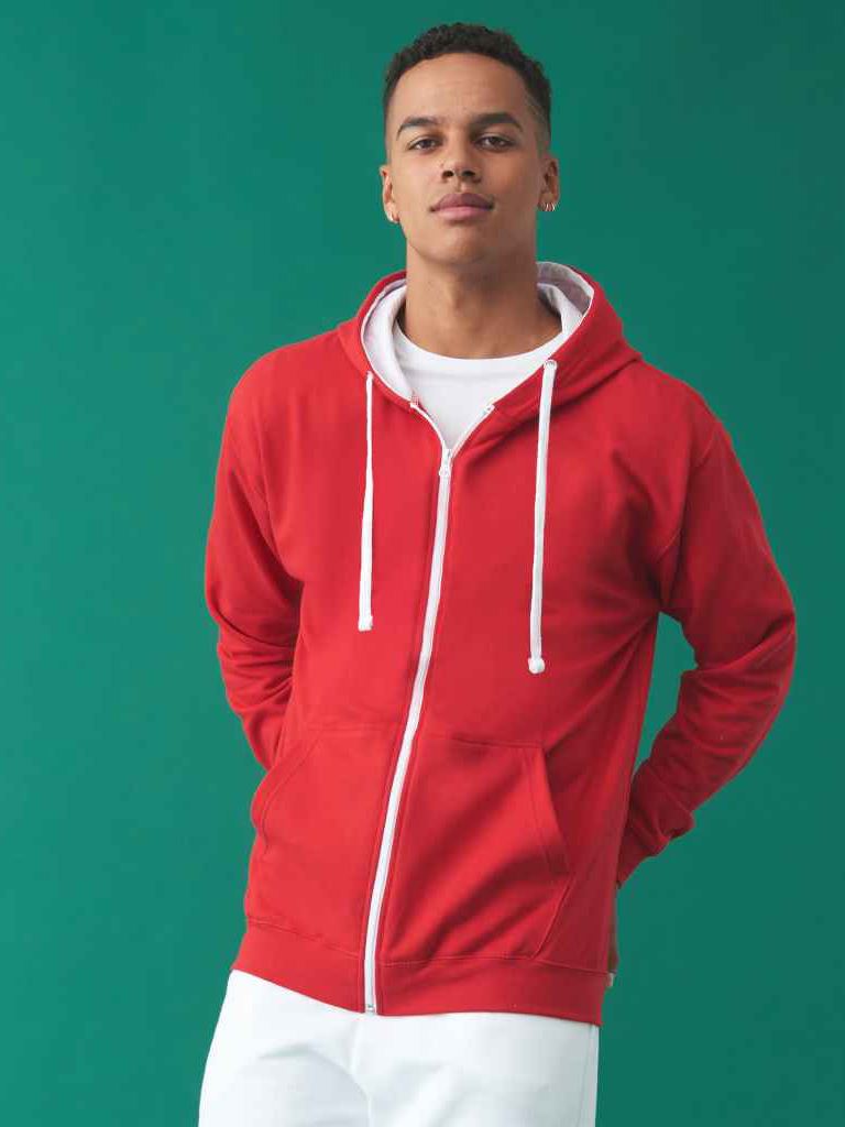 JH053 Contrast Zip Hoodie image 2