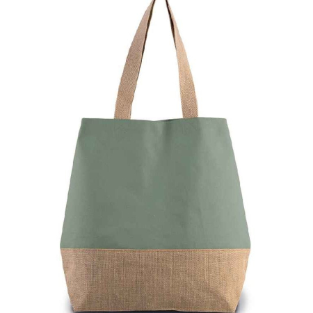 KI0235 Canvas & Jute Shopper image 1