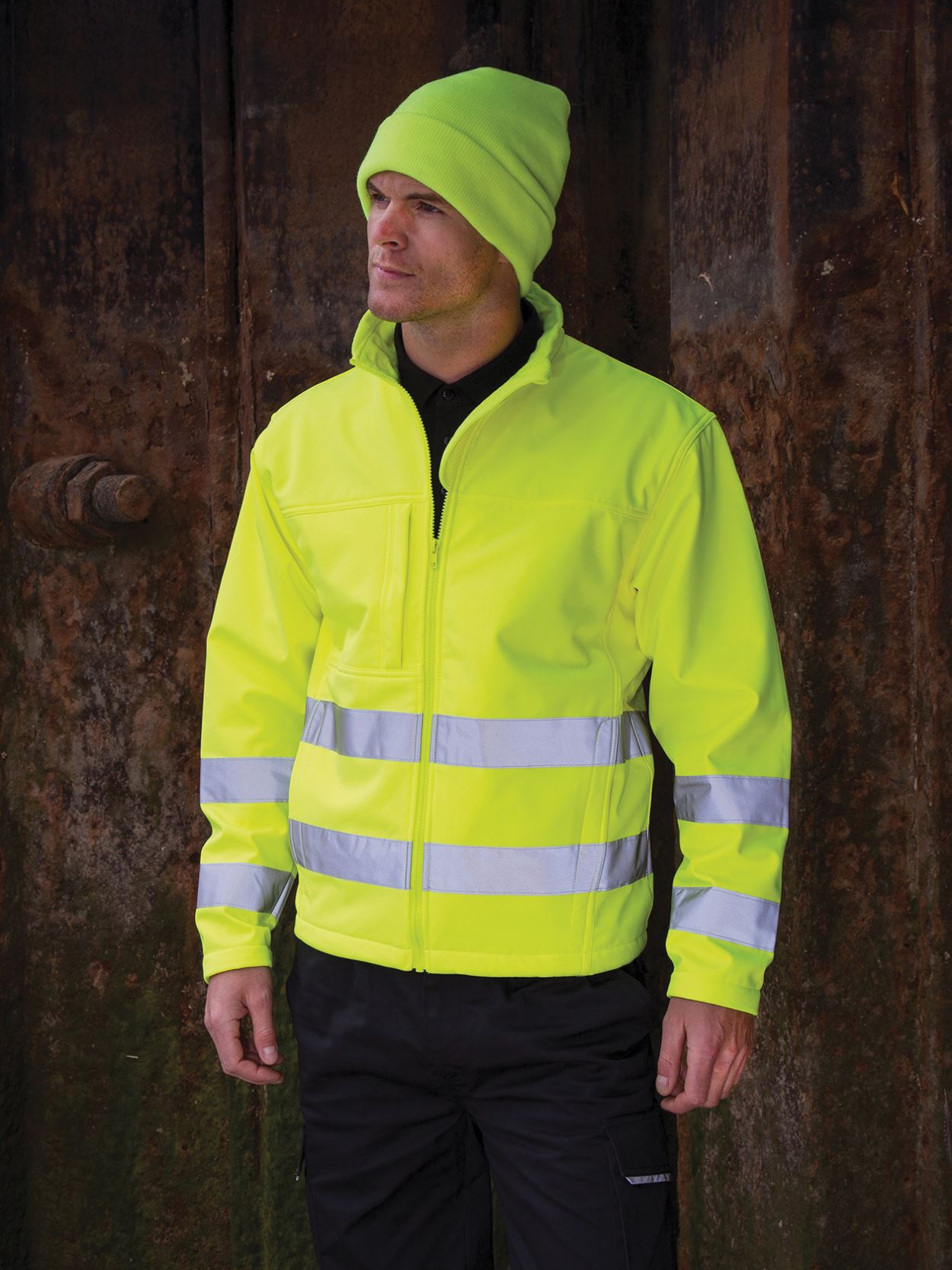 R117 Hi Viz Softshell Jacket image 2