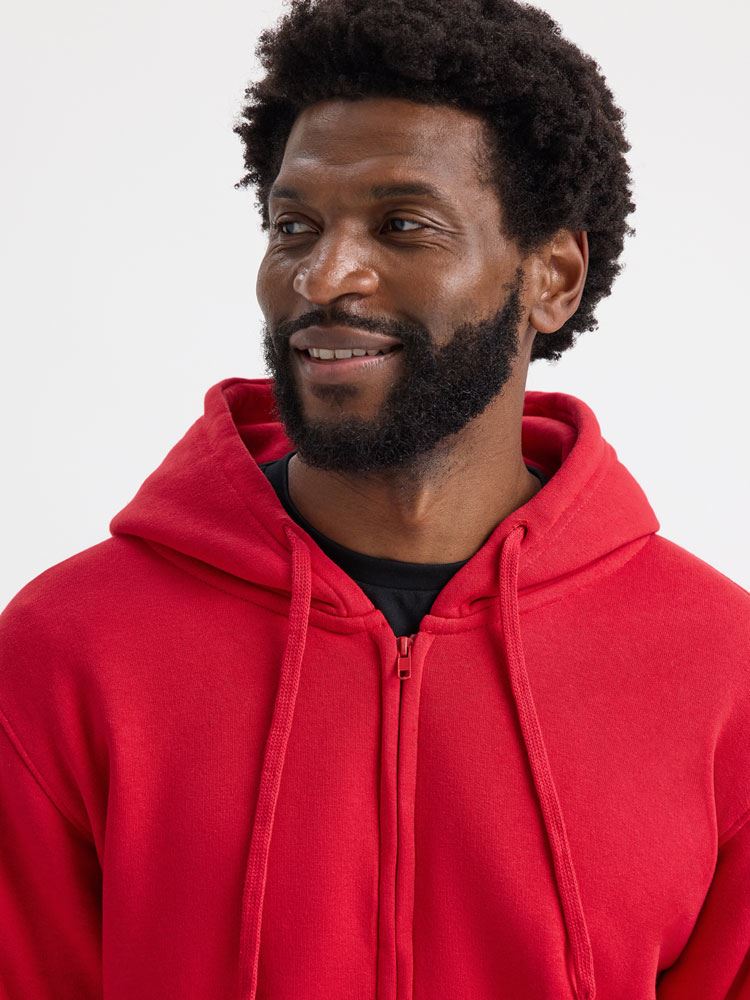 UC504 Adults Classic Fill Zip Hooded Sweatshirt image 4