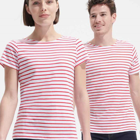 01399 Ladies Miles SOL'S Ladies Miles Striped T-Shirt image 1