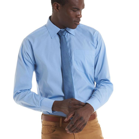 UC713 Men's Long Sleeve Poplin Shirt image 1