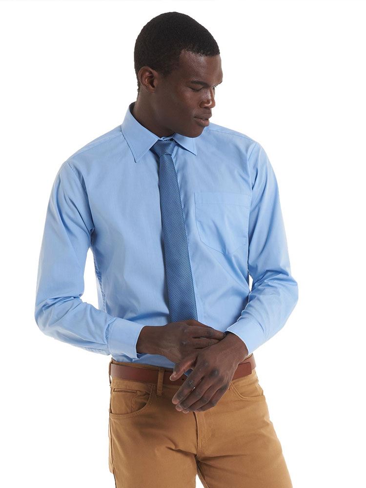 UC713 Men's Long Sleeve Poplin Shirt image 1