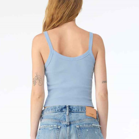 BL1012 1012 Bella Ladies Micro Rib Spaghetti Strap Tank Top image 1