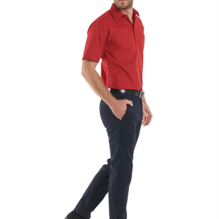 UC710 Mens Poplin Half Sleeve Shirt image 1
