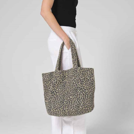 W335 Westford Mill Leopard Print Canvas Shopper image 1