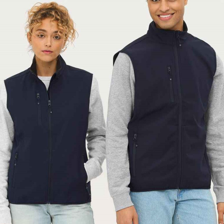 03826 Falcon BW Lds SOL'S Ladies Falcon Recycled Soft Shell Bodywarmer image 1