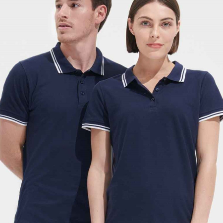 10578 Lds Pasadena SOL'S Ladies Pasadena Tipped Cotton Piqué Polo Shirt image 1