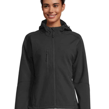 46802 Ladies Replay SOL'S Ladies Replay Hooded Soft Shell Jacket image 1