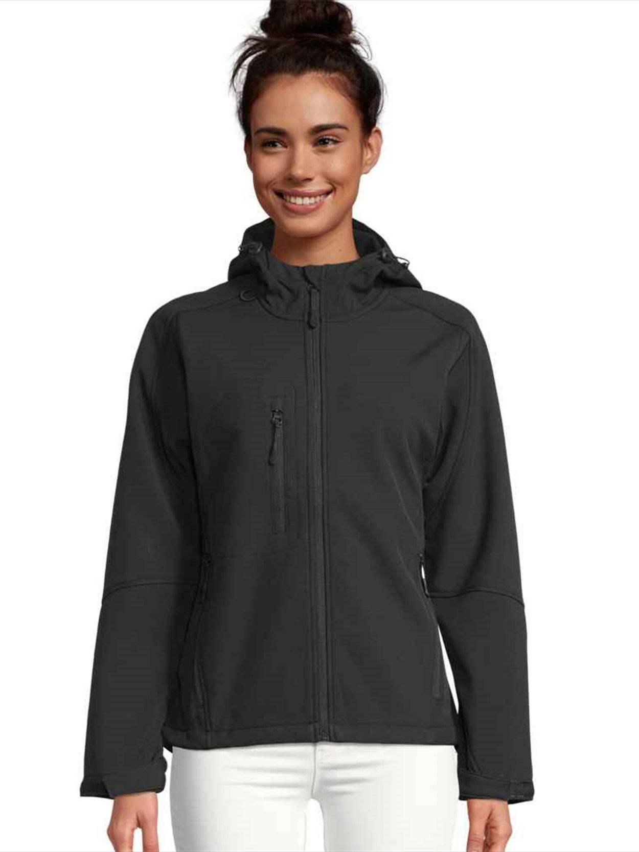 46802 Ladies Replay SOL'S Ladies Replay Hooded Soft Shell Jacket image 1