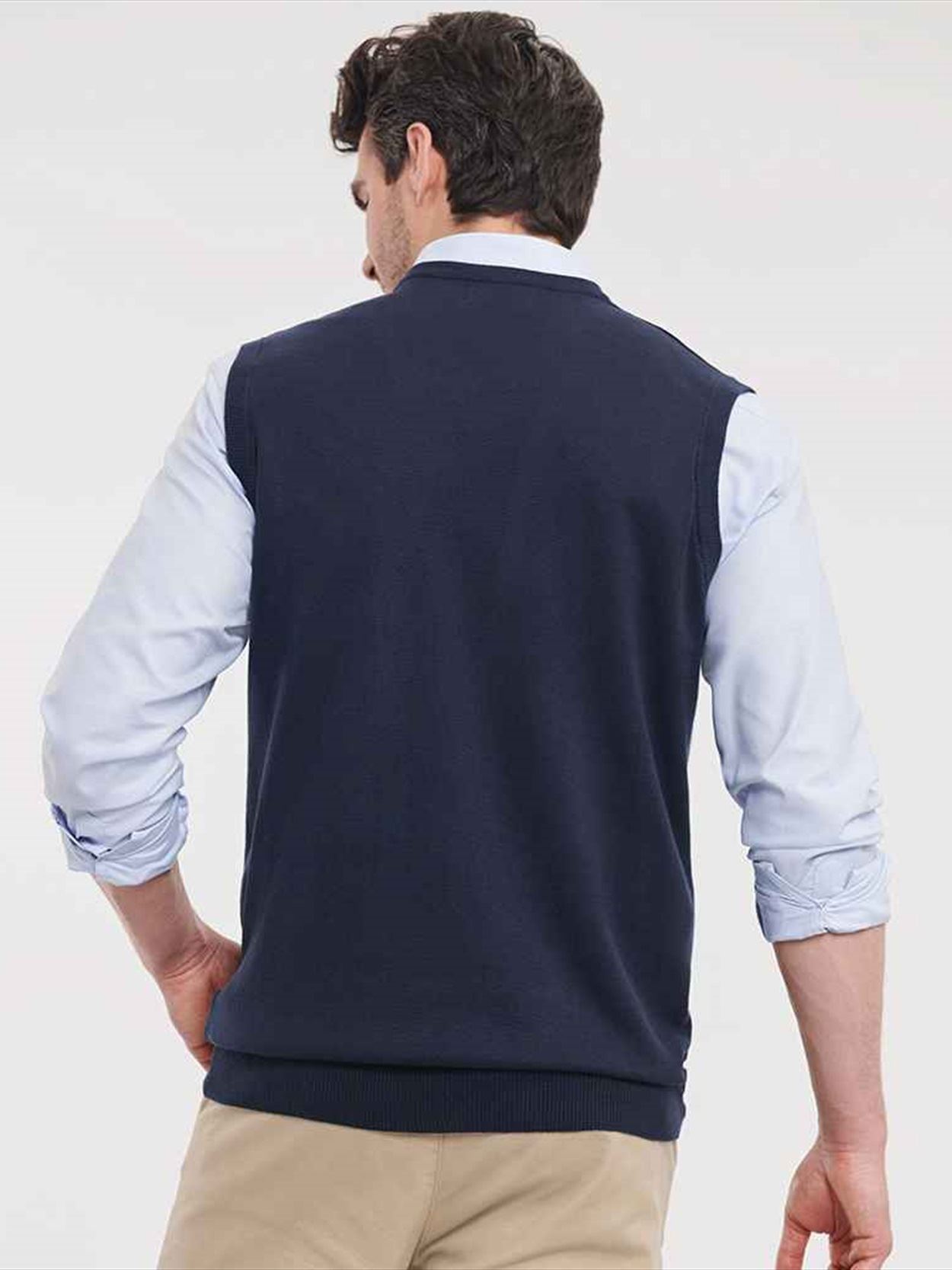 716M V Neck Sleevless Knitted Pullover image 2