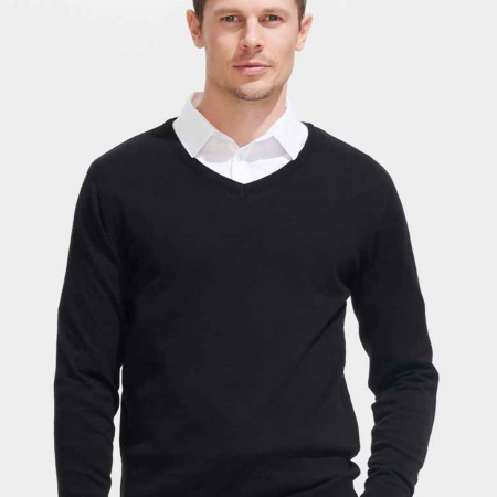 90000 Galaxy SOL'S Galaxy Cotton Acrylic V Neck Sweater image 1