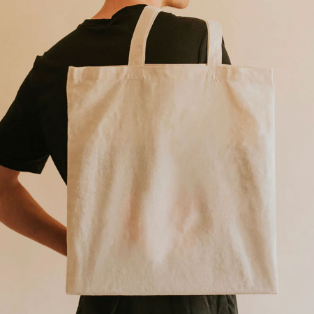 AA550 Basic Cotton Shopper Tote Bag image 1
