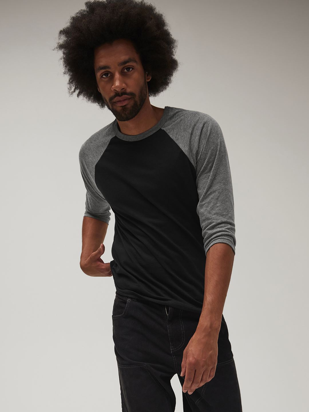 CA3200 Canvas Unisex 3/4 Sleeve Baseball Tee image 2