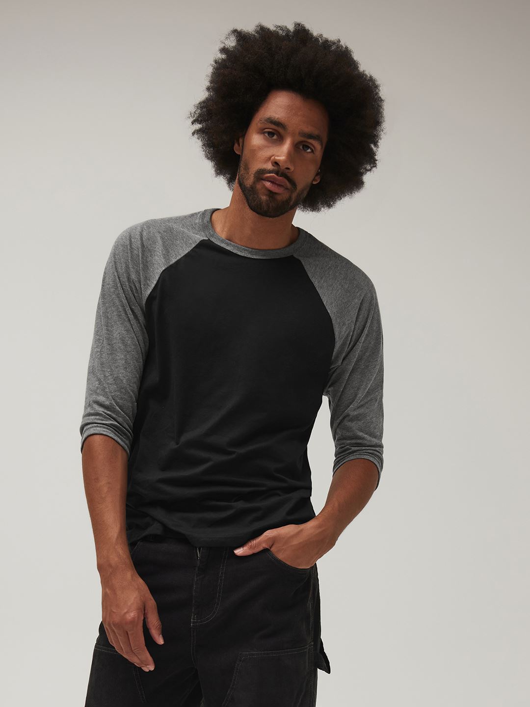 CA3200 Canvas Unisex 3/4 Sleeve Baseball Tee image 3