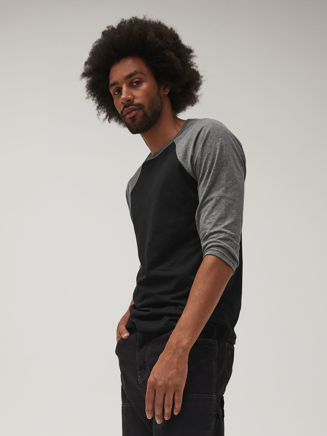 CA3200 Canvas Unisex 3/4 Sleeve Baseball Tee image 5