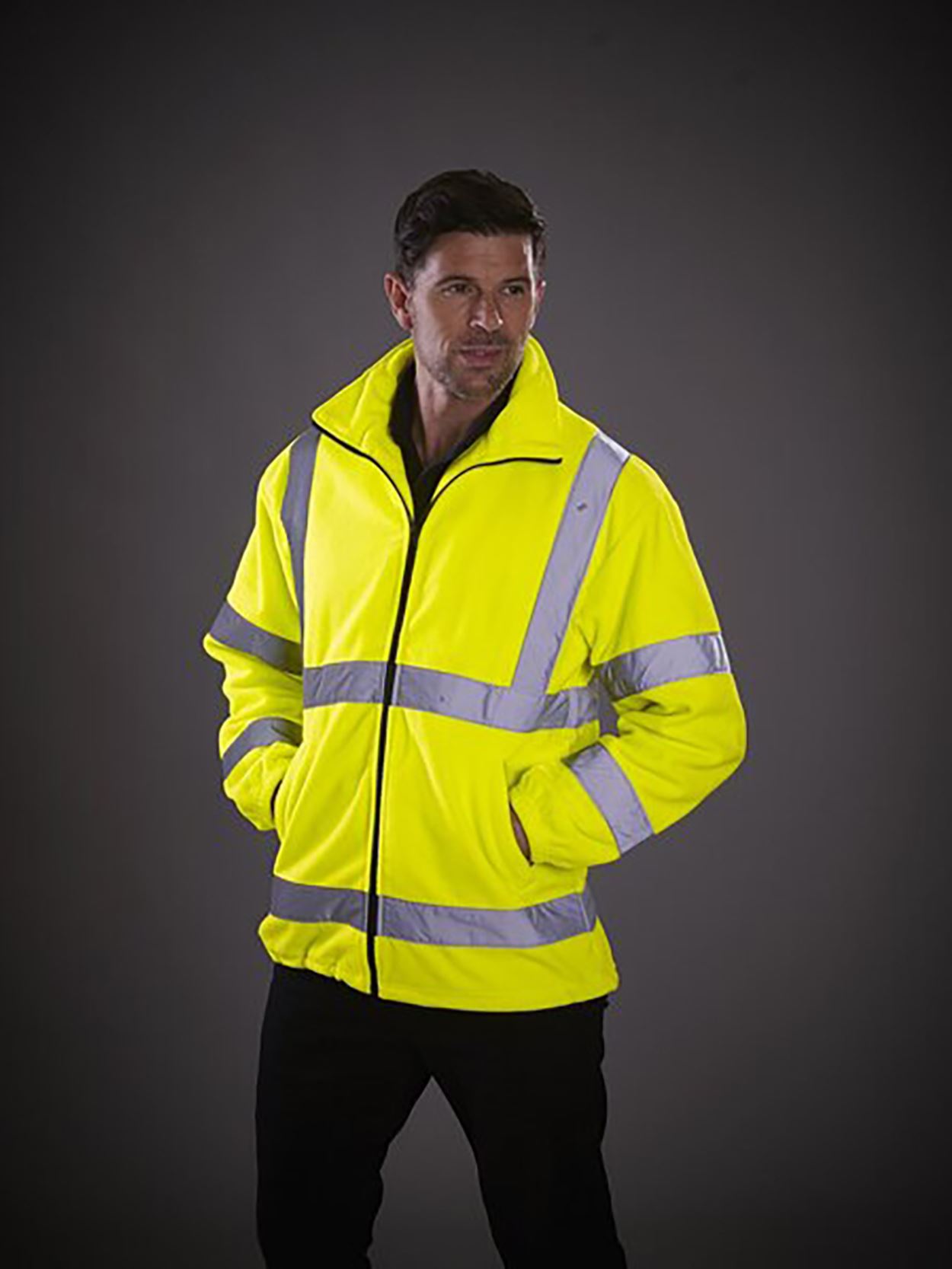 HVK08 YK042 Heavyweight High Vis Fleece image 3
