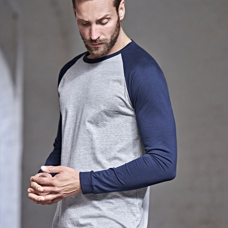 TJ5072 Tee Jays Mens Long Sleeve Baseball T Shirt image 1