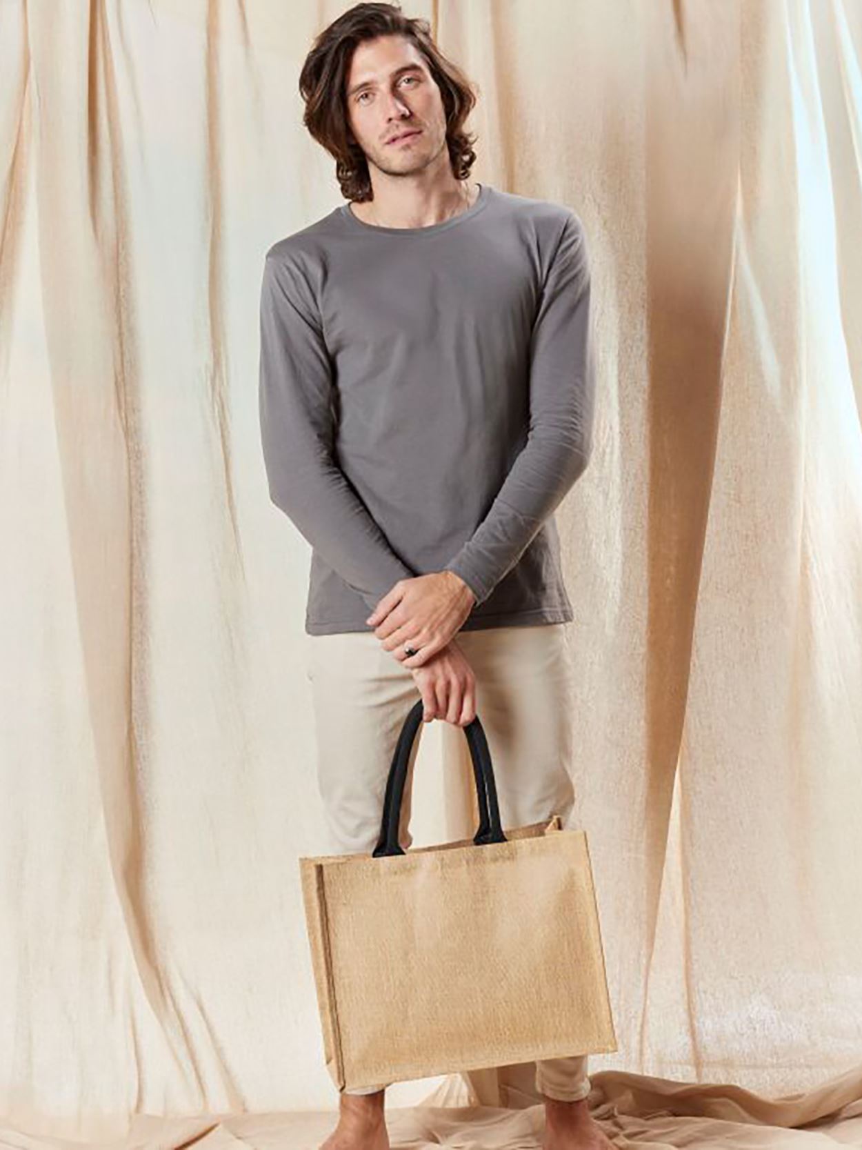 W407DONOTUSE Classic Jute Shopper image 5