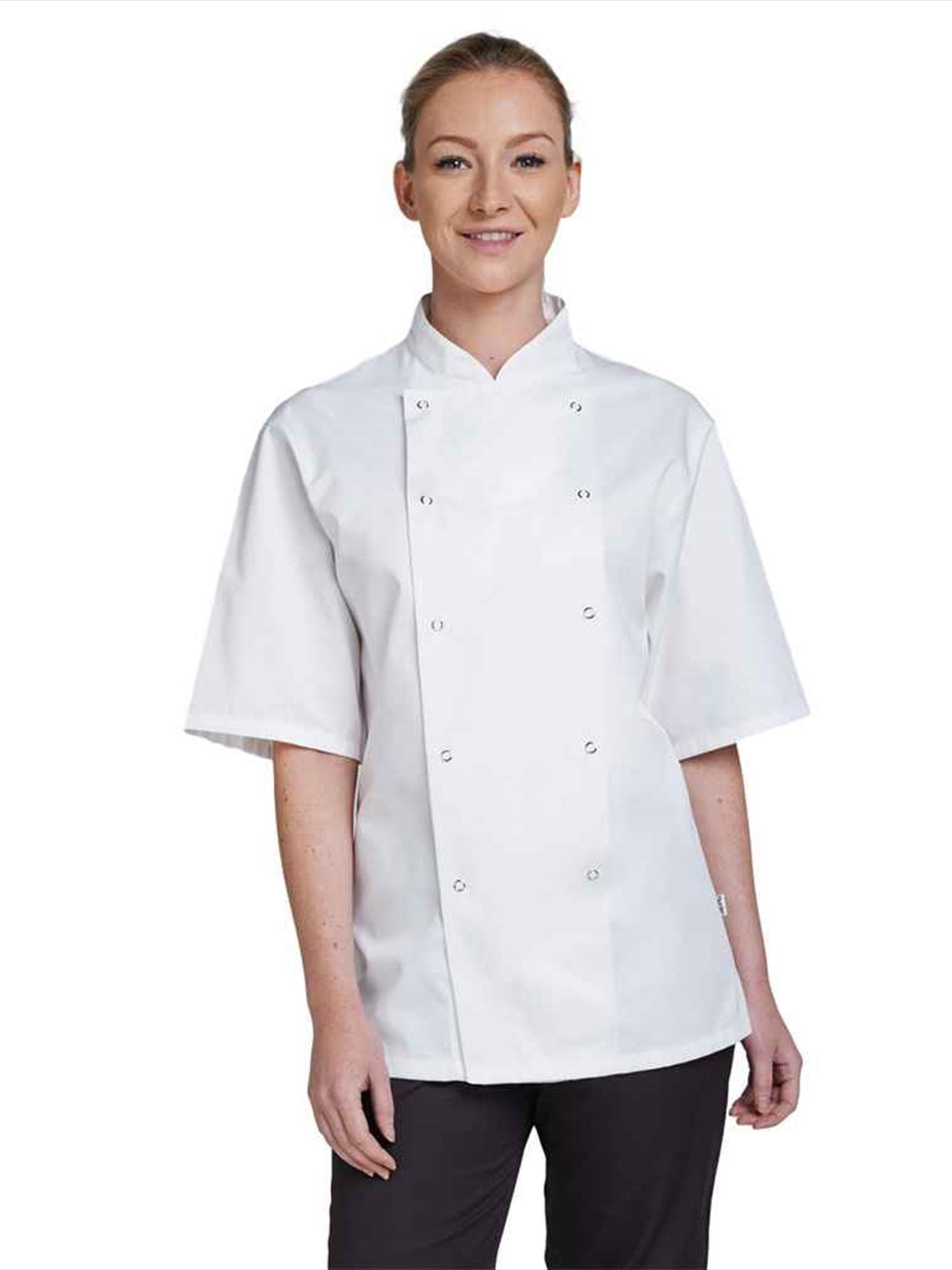 AF002 DD70S Dennys Short Sleeve Chef's Jacket image 2