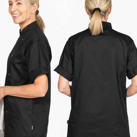 AF002 DD70S Dennys Short Sleeve Chef's Jacket image 1