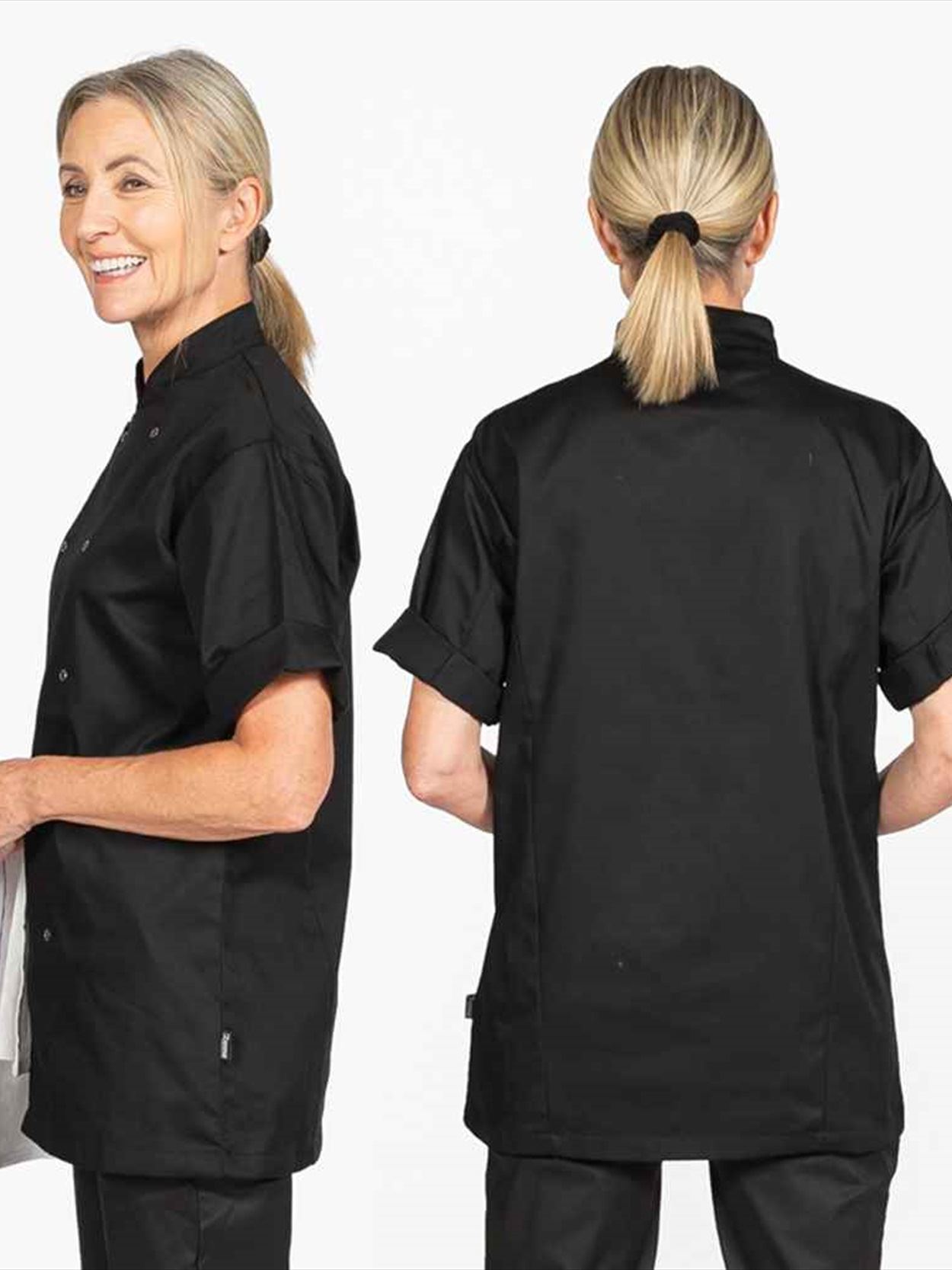 AF002 DD70S Dennys Short Sleeve Chef's Jacket image 1