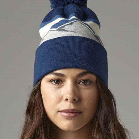 BB395R B395R Beechfield Mountain Peaks Pom Pom Beanie image 1