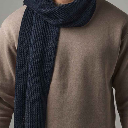 BB424 B424 Beechfield Classic Waffle Knit Scarf image 1