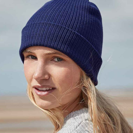 BB51N B51N Beechfield Organic Cotton Fine Knit Beanie image 1