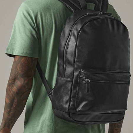 BG255 BagBase Faux Leather Backpack image 1