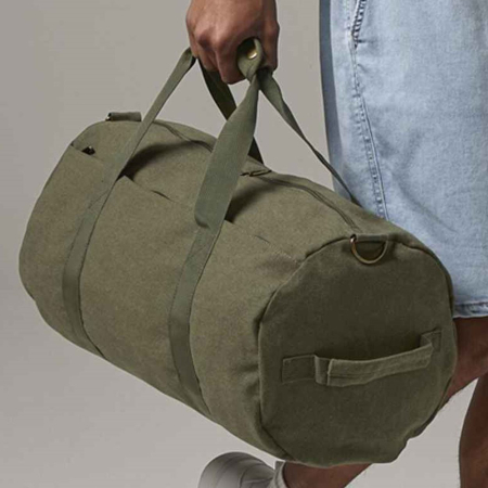 BG655 BagBase Vintage Canvas Barrel Bag image 1
