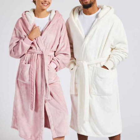 BH104 Brand Lab Unisex Hooded Cuffed Robe image 1
