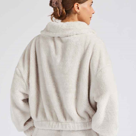 BH202 Brand Lab Ladies Fluffy 1/4 Zip Fleece image 1