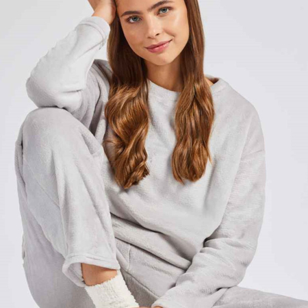 BH210 Brand Lab Ladies Plush Fleece Crew Neck Sweatshirt image 1