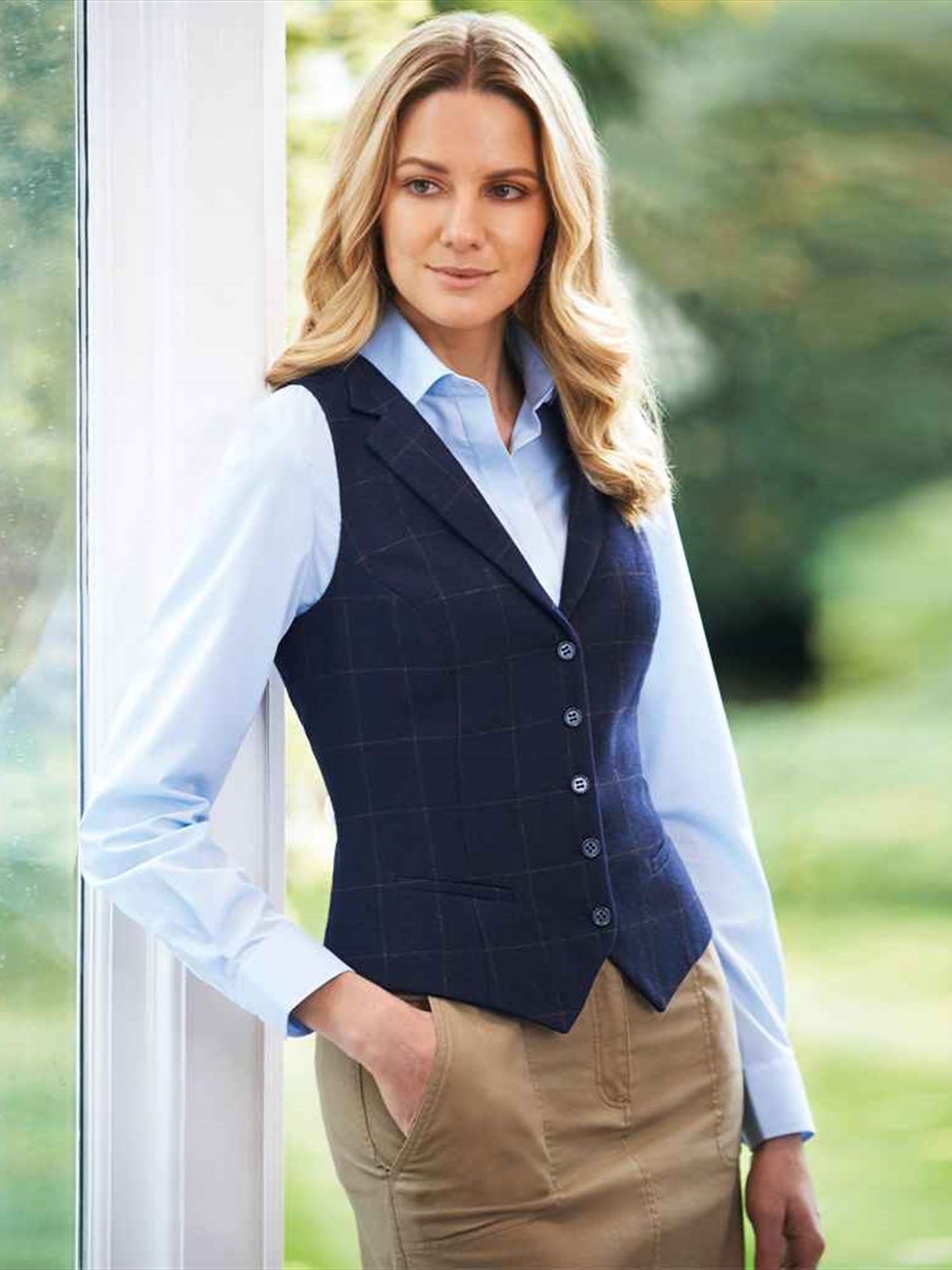 BK521 2310 Brook Taverner Ladies Nashville Tweed Waistcoat image 1
