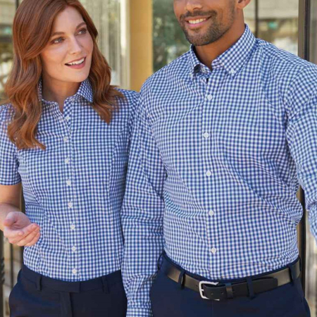 BK580 7884 Brook Taverner Montana Gingham Long Sleeve Shirt image 1