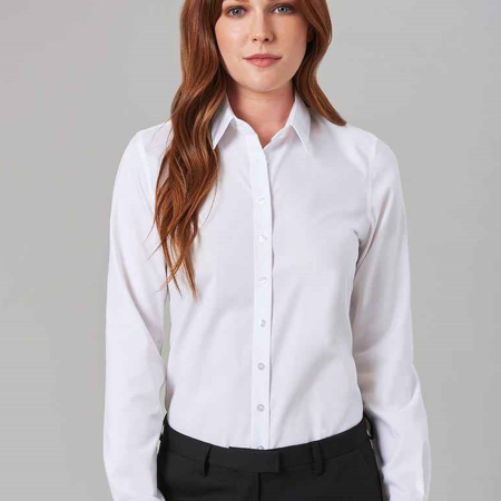 BK591 2350 Brook Taverner Ladies Silvi Fitted Long Sleeve Blouse image 1