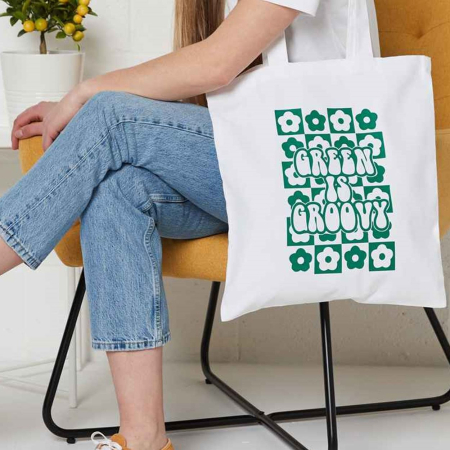 BR051 Brand Lab Organic Cotton Long Handle Shopper image 1