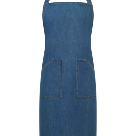 BR504 Brand Lab Denim Adjustable Bib Pocket Apron image 1