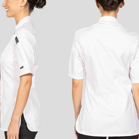 DE006 DD33S Dennys Ladies Short Sleeve Premium Chef's Jacket image 1