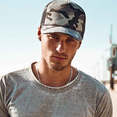 F6606C 6606C Flexfit Classic Camo Trucker Cap image 1