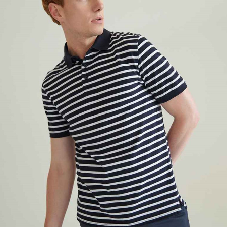 FR230 Front Row Striped Jersey Polo Shirt image 1