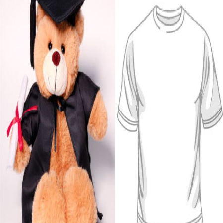 grad bear grad/tee Barnaby Bear with grad outfit & tee image 1