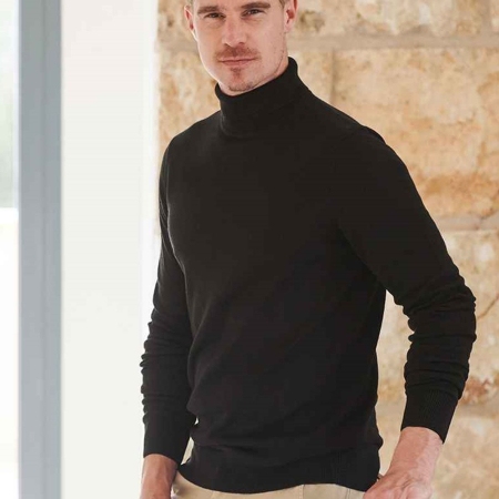 H727 Henbury Roll Neck Sweater image 1