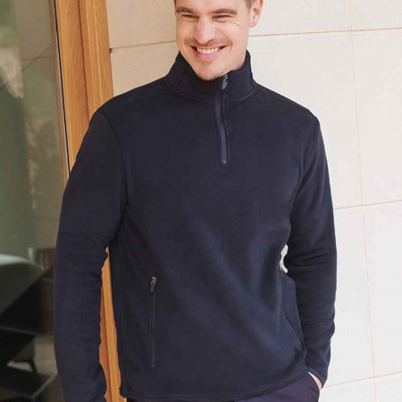 H858 Henbury Zip Neck Micro Fleece image 1