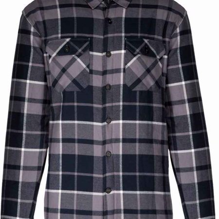 KB579 K579 Kariban Sherpa Lined Checked Shirt Jacket image 1