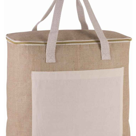 KI0354 Kimood Large Jute Cool Bag image 1
