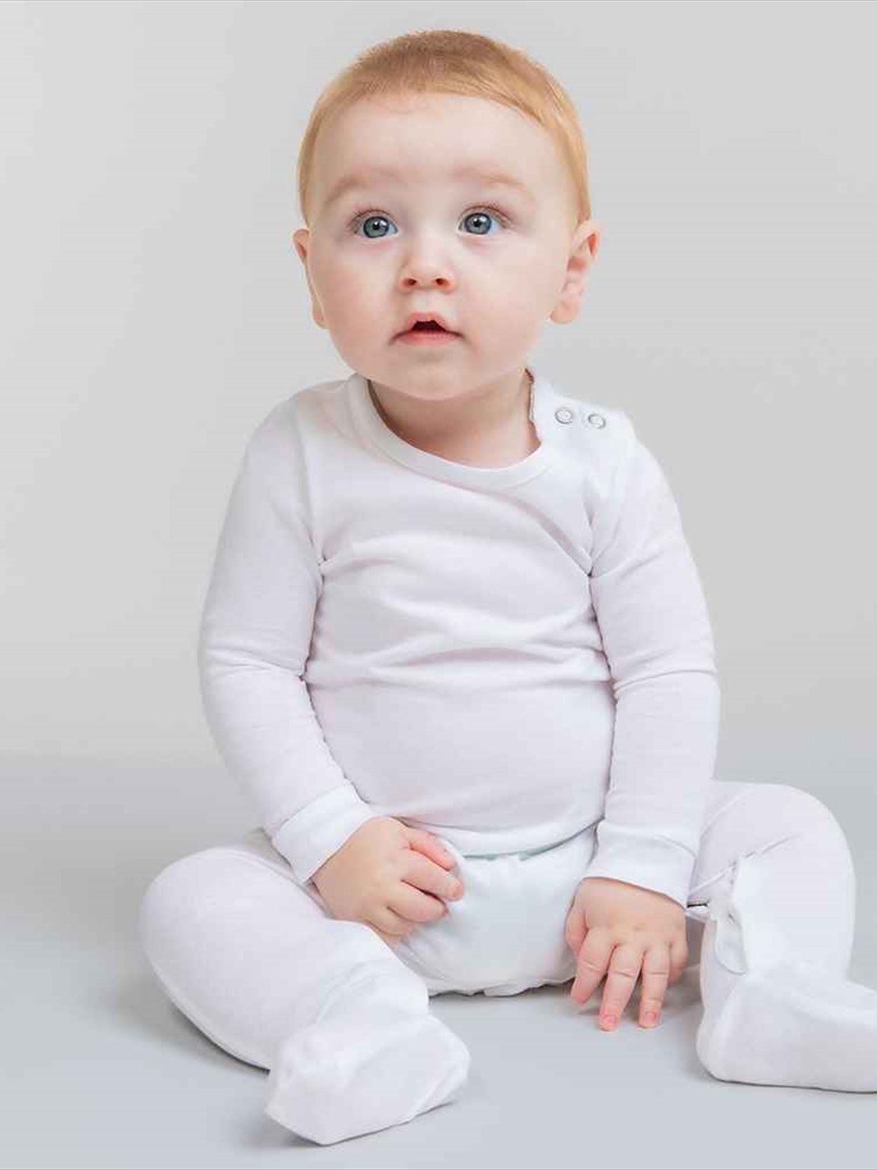 LW650 Larkwood Organic Baby Sleepsuit image 1